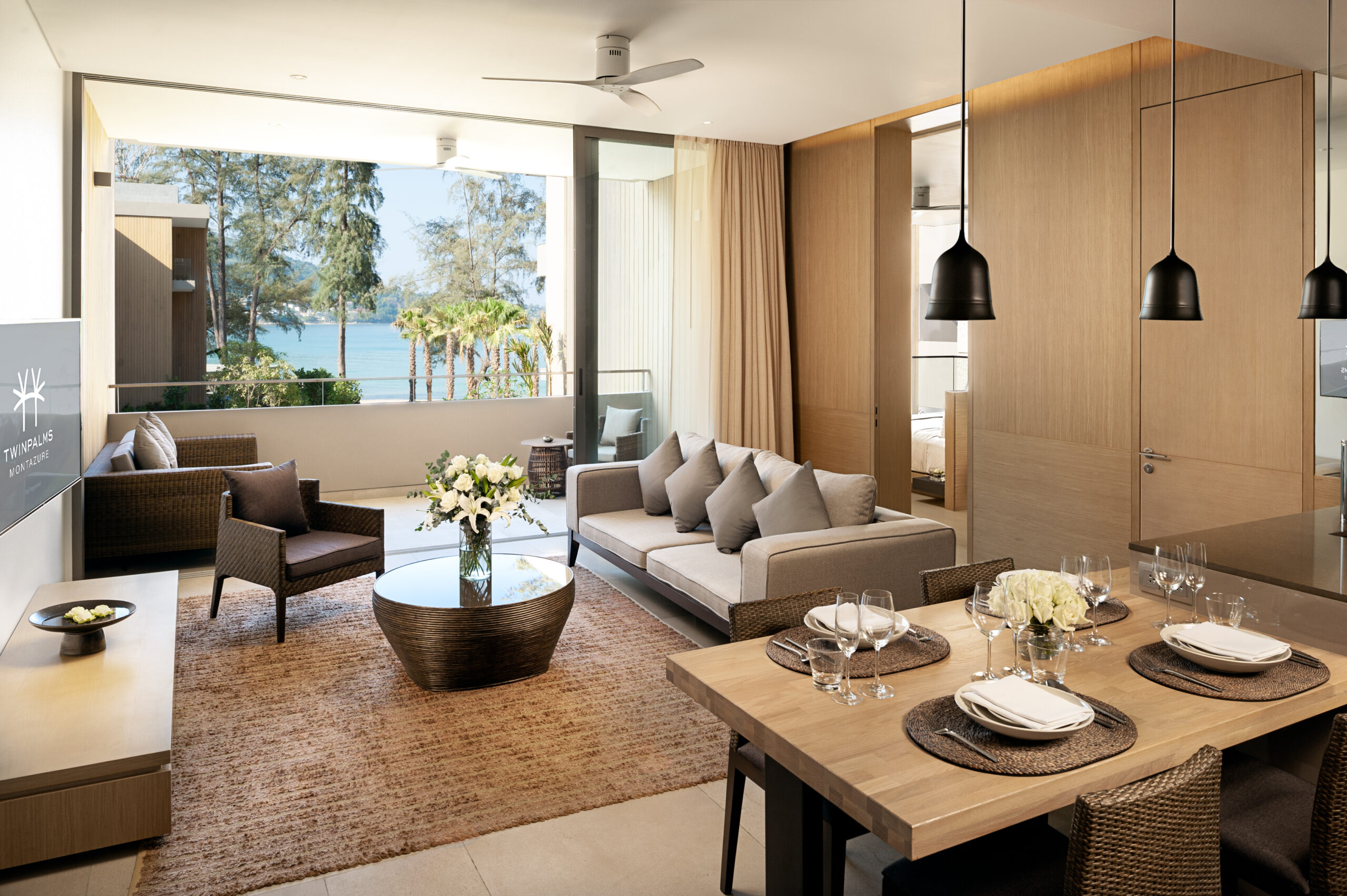 Azure Sea View Suite 2 Azure Sea View Suite 1 Bedroom Living Room scaled