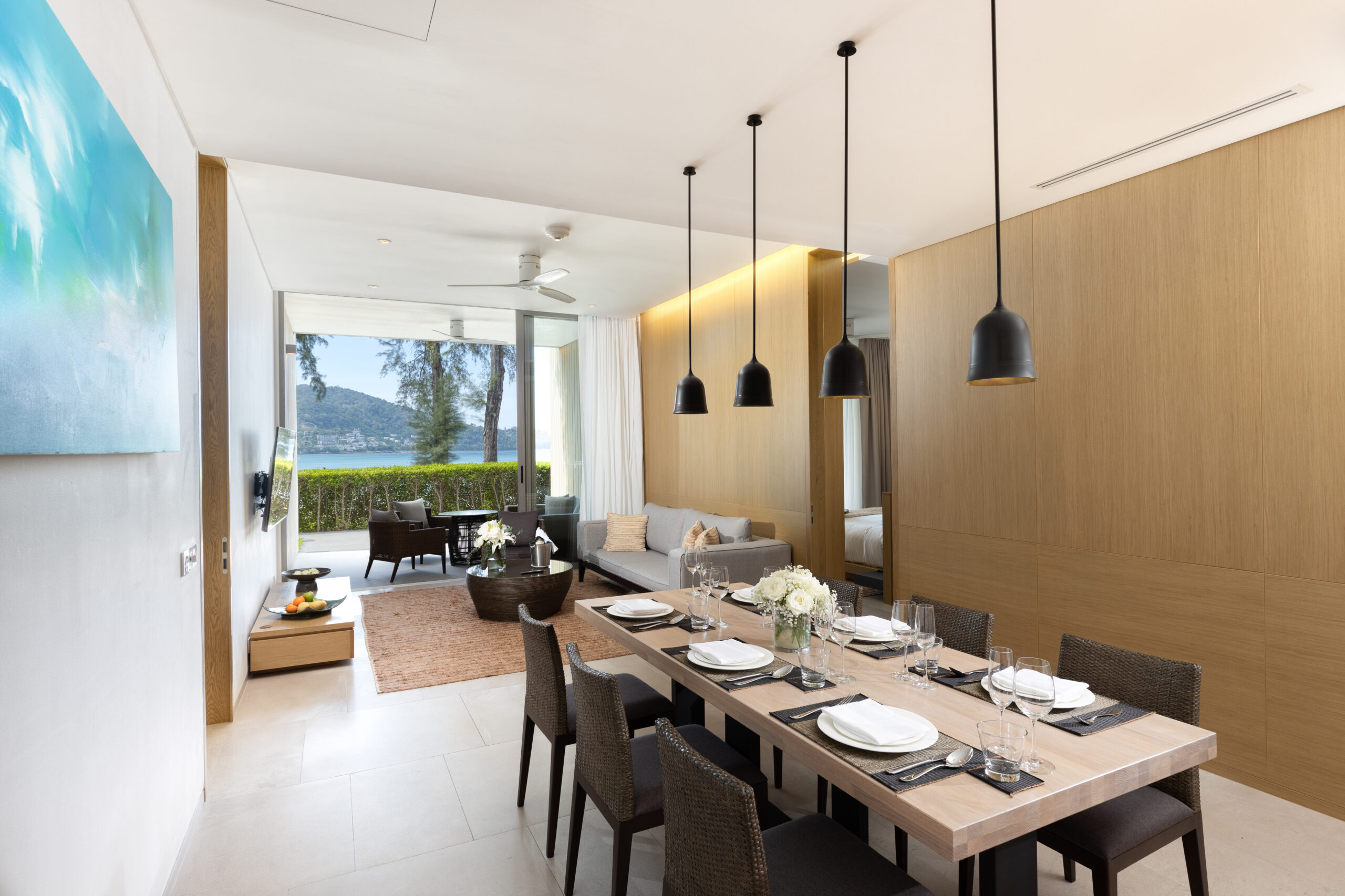 2 Bedroom Grand Azure Seafront Pool Suite 1 Grand Azure Sea Front Suite Private Pool 2 Bedroom Dining scaled