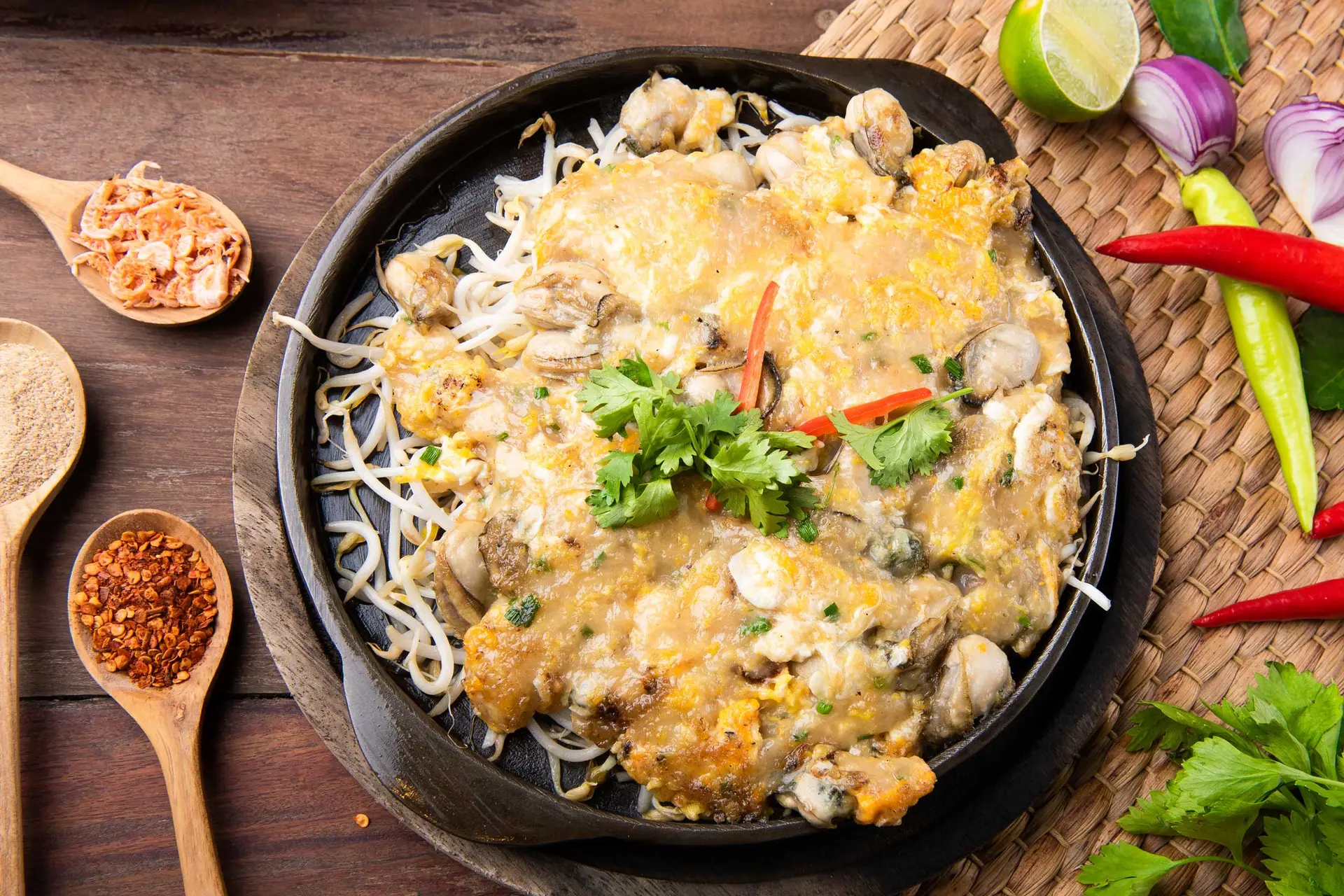 Oyster Omelette Thai Street Food